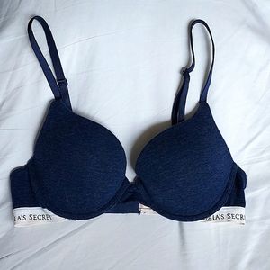 Victory Secret push-up bra, 32B, navy blue